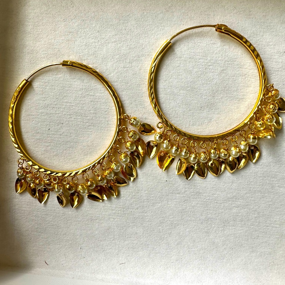 Gold Indian hoop earrings